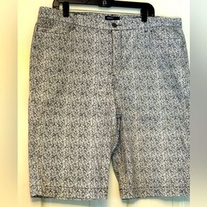 Bandolino Black and White Bermuda Shorts with Floral Print